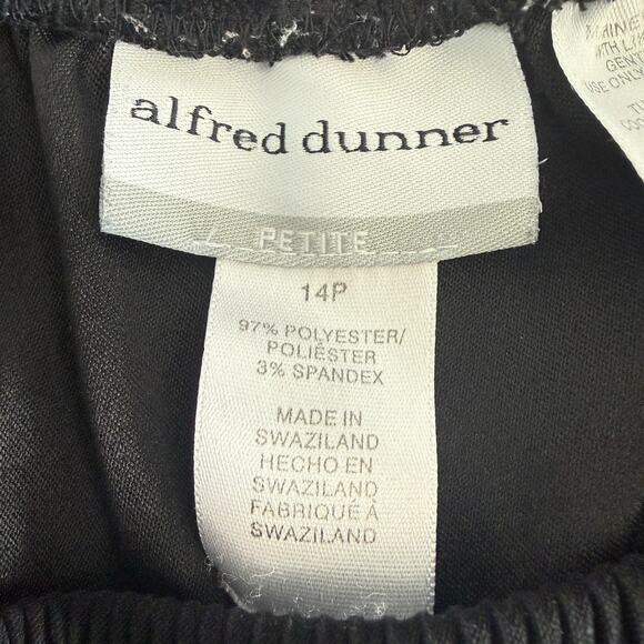 Alfred Dunner Womens 14P Black Pull On Casual Pants Office Comfort Leisure - Picture 3 of 12